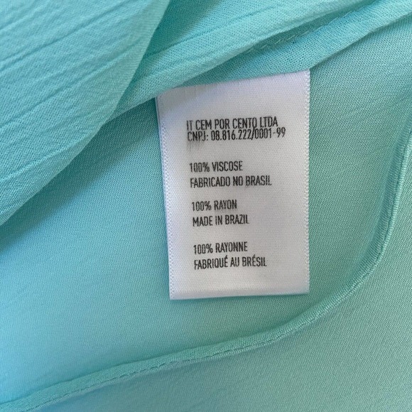 VIX Paula Hermanny Solid Emily Caftan Aqua Women’s size S‎ NWT MSRP $168 - Picture 5 of 9